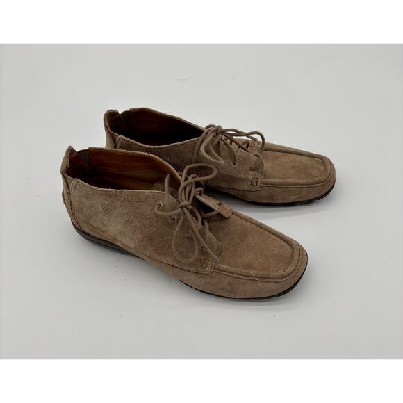 Easy Spirit Adagio Brown Boots Suede Square Toe Lace Up Loafers Women’s Size 8.5 - Picture 1 of 7